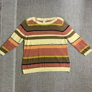 Vintage women's bechamel Size Large Sweater multicolor  Beaded